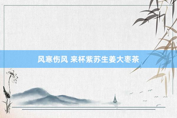 风寒伤风 来杯紫苏生姜大枣茶