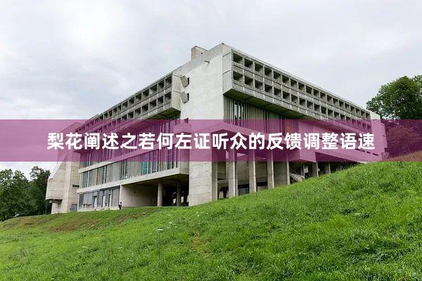 梨花阐述之若何左证听众的反馈调整语速