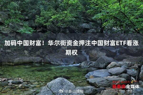 加码中国财富！华尔街资金押注中国财富ETF看涨期权