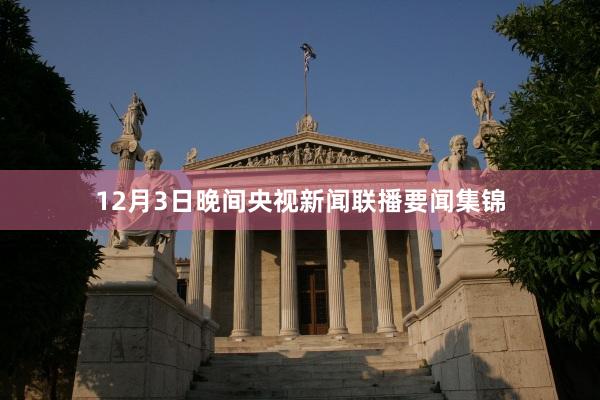 12月3日晚间央视新闻联播要闻集锦